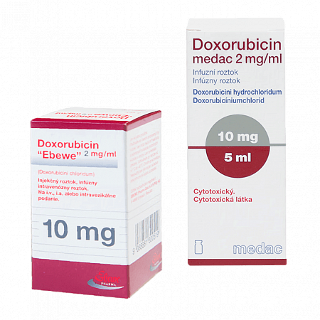 Доксорубицин Эбеве/Медак (Германия) 2 мг/мл фл. 5 мл (10 мг) противоопухолевый препарат
