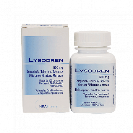 Лизодрен (Митотан) табл. 500 мг №100 противоопухолевый препарат