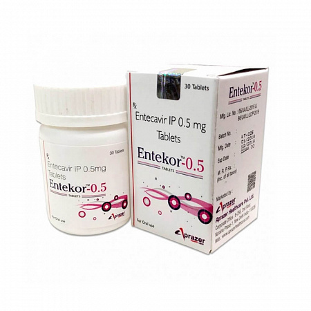 Entekor 0.5 мг / Энтекор 0.5 мг Энтекавир от гепатита Б